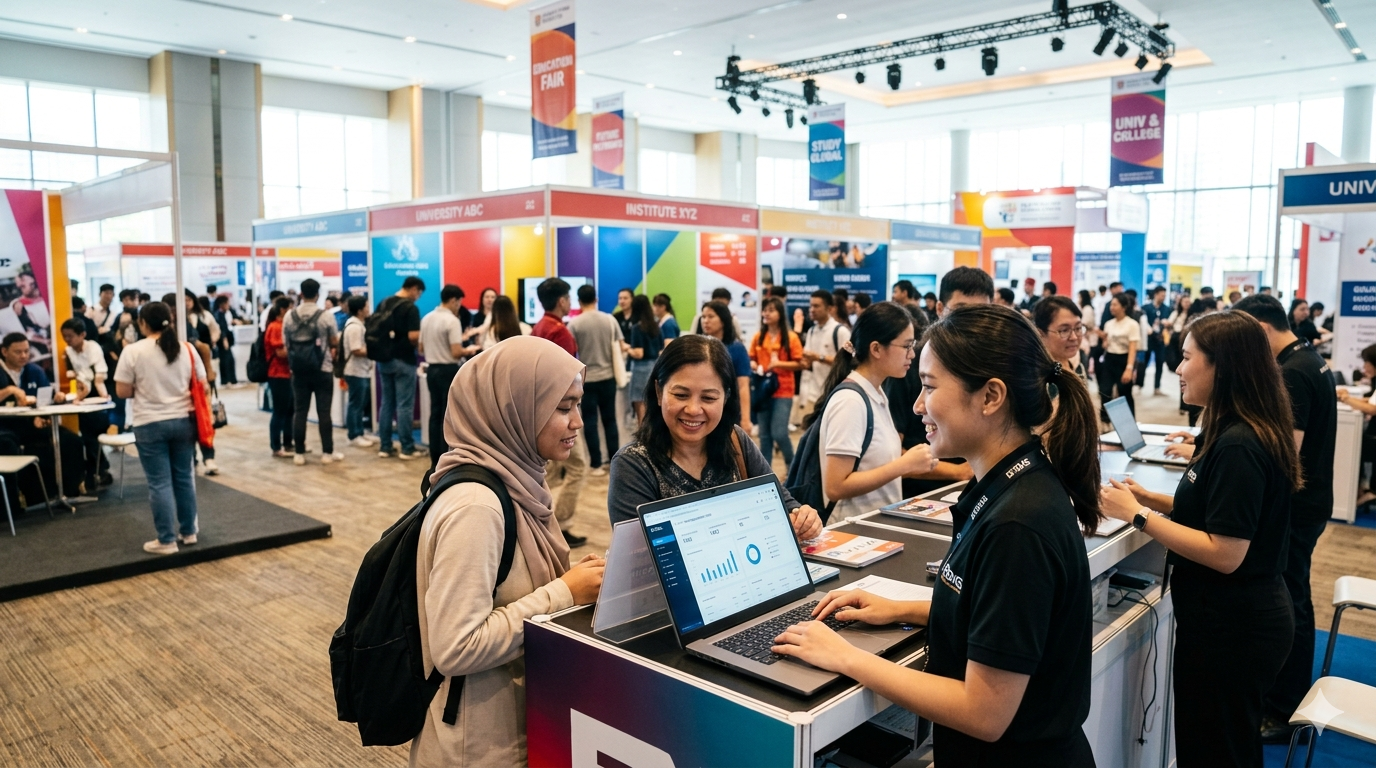 Event registration and check-in system in use