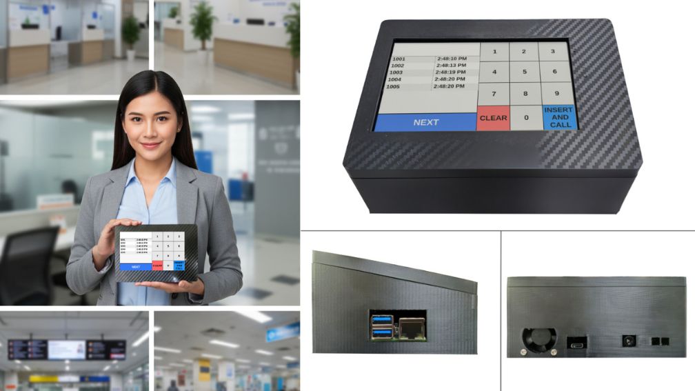 Queue Caller Device — Tabletop Counter System