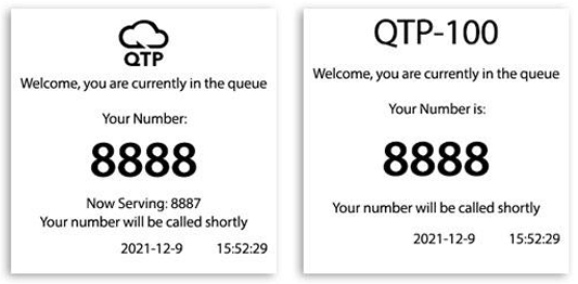 Standard Queue Ticket Layout